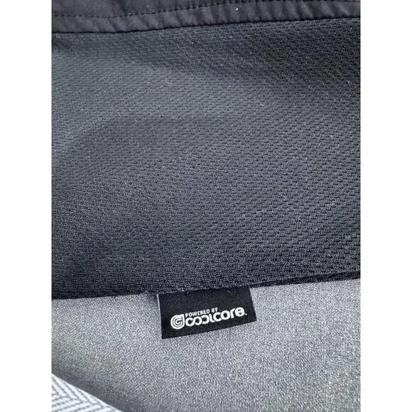 Black & Orange  Harley Davidson Patch Zipper Perforated Collared Zip Up Shirt L - Picture 7 of 9